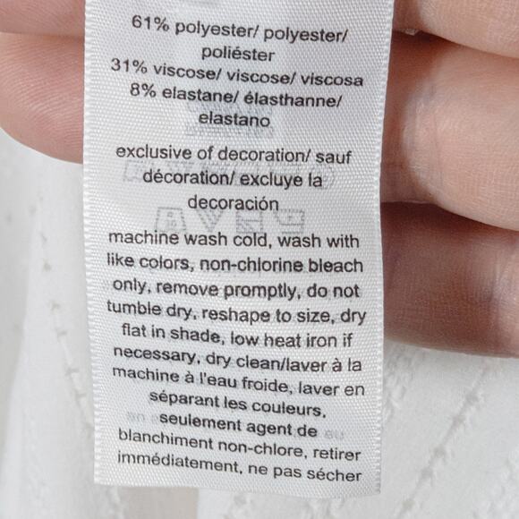 Tommy Hilfiger Tank Top White Eyelet Ruffle Size XL Coastal Preppy - Picture 8 of 9